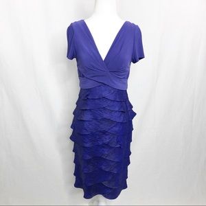 Adrianna Papell Evening Cocktail Dress, Size 4, Purple